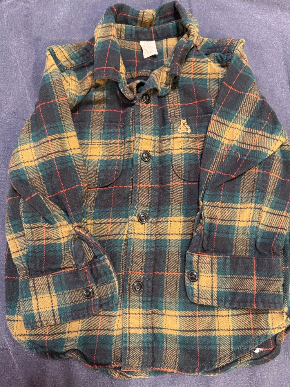 🍑3/$40🍑 GAP Green & Yellow Plaid Button-Down Shirt